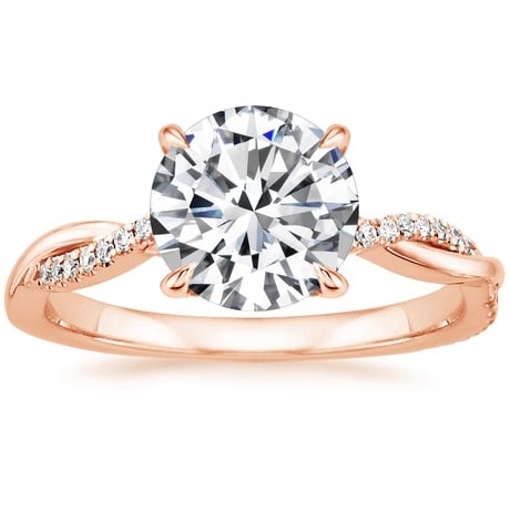 14K Rose Gold Petite Twisted Vine Diamond Bridal Set (1/4 ct. tw.)