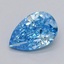 0.70 Ct. Fancy Vivid  Blue Pear Lab Grown Diamond