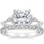 Platinum Luxe Melody Diamond Ring (1/5 ct. tw.) with Luxe Sienna Diamond Ring (5/8 ct. tw.)