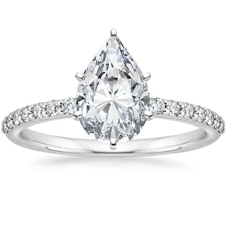 18K White Gold Petite Shared Prong Bridal Set (1/2 ct. tw.)