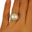 The Santuzza Ring, smalltop view on a hand
