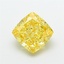 2.31 Ct. Fancy Vivid Yellow Cushion Lab Grown Diamond