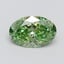 1.00 Ct. Fancy Vivid Green Oval Lab Grown Diamond