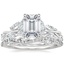 Platinum Secret Garden Diamond Ring (1/2 ct. tw.) with Luxe Winding Willow Diamond Ring (1/4 ct. tw.)