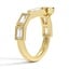 Baguette and Pear Diamond Contour Ring, smallside view