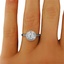 The Annaliese Ring, smalltop view on a hand