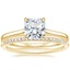 18K Yellow Gold Provence Ring with Whisper Diamond Ring (1/10 ct. tw.)
