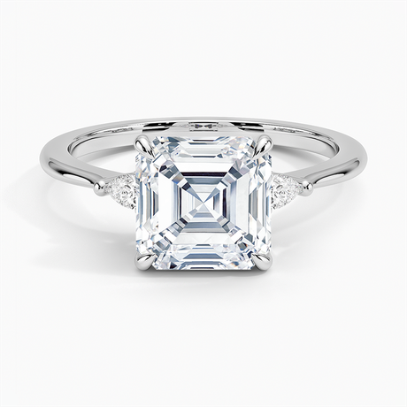 18K White Gold Aria Three Stone Diamond Ring (1/10 ct. tw.)