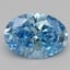 2.03 Ct. Fancy Vivid Blue Oval Lab Grown Diamond