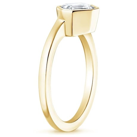 14K Yellow Gold Cielo Bezel Ring