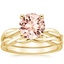 18KY Morganite Twisted Vine Bridal Set, smalltop view