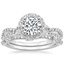 Platinum Luxe Willow Halo Diamond Bridal Set (5/8 ct. tw.)