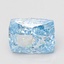 4.08 Ct. Fancy Vivid Blue Cushion Lab Grown Diamond