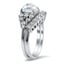 Shared Prong Moonstone and Diamond Matched Set, smallside view