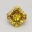 0.64 Ct. Fancy Intense Greenish Yellow Radiant Lab Grown Diamond