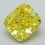 2.02 Ct. Fancy Vivid Yellow Cushion Lab Grown Diamond