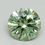 1.40 Ct. Fancy Vivid Green Round Lab Grown Diamond