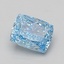 1.12 Ct. Fancy Vivid Blue Cushion Lab Grown Diamond