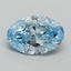 2.00 Ct. Fancy Vivid Blue Oval Lab Grown Diamond