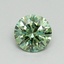 0.62 Ct. Fancy Vivid Green Round Lab Grown Diamond