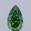 1.06 Ct. Fancy Vivid Green Pear Lab Grown Diamond