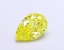 1.03 Ct. Fancy Vivid  Yellow Pear Lab Grown Diamond