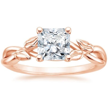 14K Rose Gold Budding Willow Ring with Winding Willow Ring