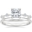 18K White Gold Aimee Diamond Ring with 1.5mm Slim Profile Wedding Ring