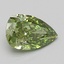 1.09 Ct. Fancy Vivid Green Pear Lab Grown Diamond
