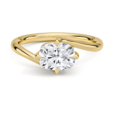 18K Yellow Gold East-West Atelier Diamond Ring