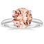 18K White Gold Freesia 2mm Solitaire Ring, smalltop view