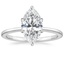 18K White Gold Petite Esme 1.5mm Ring, smalltop view