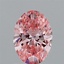 1.05 Ct. Fancy Vivid Pink Oval Lab Grown Diamond