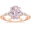 14K Rose Gold Nadia Diamond Ring, smalltop view