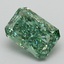 1.39 Ct. Fancy Vivid Green Radiant Lab Grown Diamond