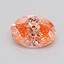 0.64 Ct. Fancy Vivid Orangy Pink Oval Lab Grown Diamond