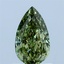 1.06 Ct. Fancy Vivid Green Pear Lab Grown Diamond