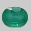 10.0x8.1mm  Green  Oval   Emerald