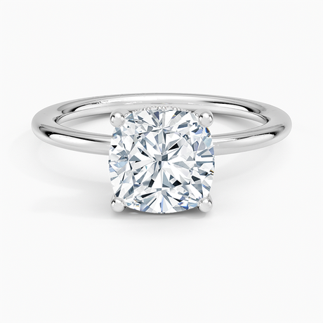 18K White Gold Gwen Perfect Fit Hidden Halo Diamond Ring