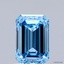 1.01 Ct. Fancy Vivid Blue Emerald Lab Grown Diamond