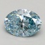 2.20 Ct. Fancy Intense Greenish Blue Oval Lab Grown Diamond