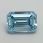 1.57 Ct. Fancy Vivid Blue Emerald Lab Grown Diamond
