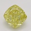 0.80 Ct. Fancy Vivid Yellow Cushion Diamond