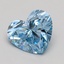 1.76 Ct. Fancy Intense Blue Heart Lab Grown Diamond