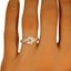 The Portleta Ring, smallzoomed in top view on a hand