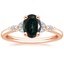 14K Rose Gold Verbena Diamond Ring, smalltop view