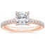 14K Rose Gold Chantal Diamond Ring, smalltop view