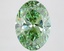 3.82 Ct. Fancy Vivid Green Oval Lab Grown Diamond