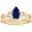 18K Yellow Gold Willow Diamond Ring (1/8 ct. tw.) with Winding Willow Diamond Ring (1/8 ct. tw.)