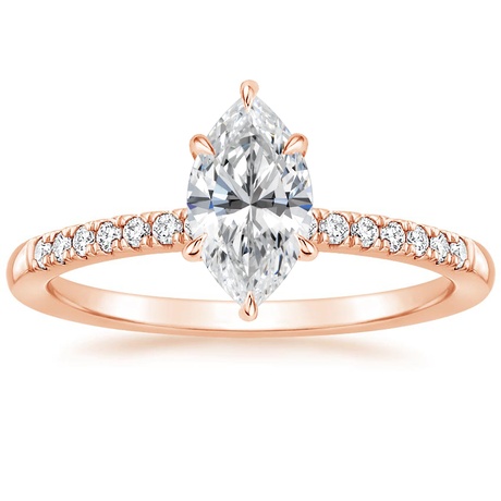 14K Rose Gold Petite Viviana Diamond Bridal Set (1/4 ct. tw.)
